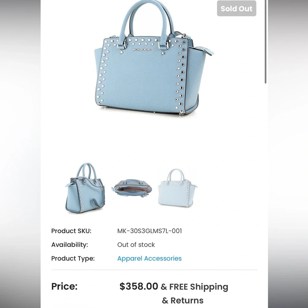 Michael Kors Selma Stud/Crystal Crossbody - Picture 12 of 15